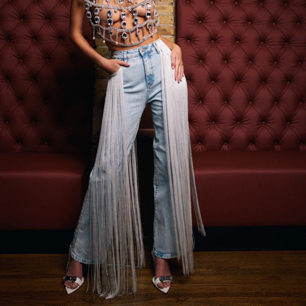 FLYING AWAY FRINGE DENIM - 1X